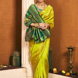 KALINI Ethnic Motifs Woven Design Zari Paithani Saree-picture-35