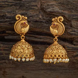 Kushal's Fashion Jewellery Dome Shaped Jhumkas Earrings-12