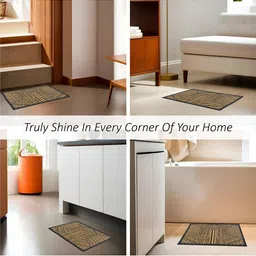 Kuber Industries Grey Chevron Rectangular Anti-Skid Doormats image 2