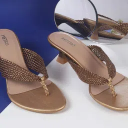 Metro Women Embellished Block Sandals-picture-22