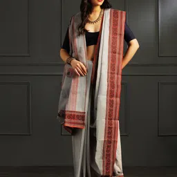 ADITRI Woven Design Pure Cotton Handloom Khadi Saree-45