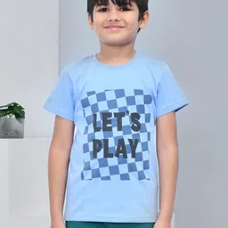 YOUMAA Boys Bio Finish Typography Printed Round Neck Cotton T-shirt-image-93