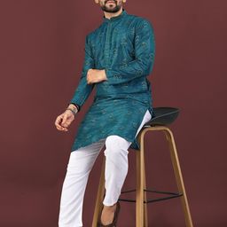Leipzig Fashion Men Viscose Rayon Kurtas-image-82