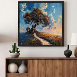 999Store Blue & Brown The Path of Tranquility Canvas Wall Art-image-39