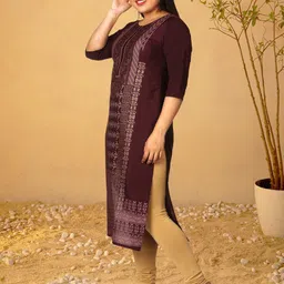 Anouk Rustic Selection Of 2 Ethnic Motifs Printed Round Neck Straight Kurtas image 5