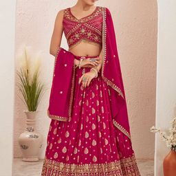 Chandbaali Embellished Beads & Stones Ready To Wear Lehenga & Blouse With Dupatta-image-43