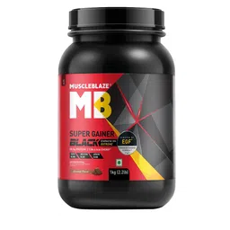 MuscleBlaze Super Gainer Black Powder with Enhanced Gaining Formula 1 Kg - Chocolate-image-36