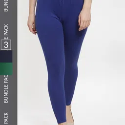 GRACIT Pack Of 3 Ankle-Length Leggings-image-37
