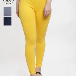 Jinfo Women Pack of 3 Solid Ankle Length Leggings-picture-3