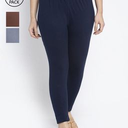 GRACIT Women Cotton Ankle Length Leggings Pack Of 3-image-113