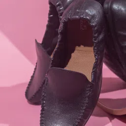Inc 5 Women Black Leather Ballerina Loafers-image-19