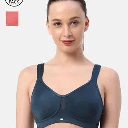 SOIE Pack of 2 Full Coverage Minimiser Non Padded Non-Wired Bra-4