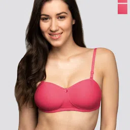 K LINGERIE Pack of 2 Selena Padded Demi Cups Convertible Straps T-Shirt Bra-picture-47
