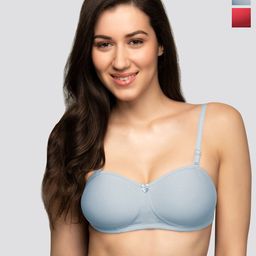 K LINGERIE Pack of 2 Selena Padded Demi Cups Convertible Straps T-Shirt Bra-picture-30