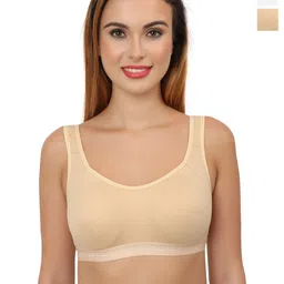 Glamoras Pack of 2 Non Padded Sports Workout Bra - Full Coverage-picture-38