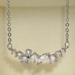 Designs & You Silver Plated American Diamond Studded Pendant-image-33