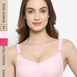 Floret Pack Of 2 Full Coverage Non Padded Minimizer Bra-5