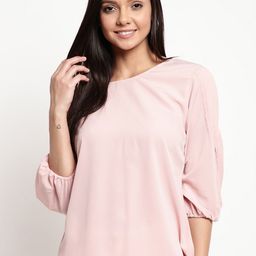 Mayra Women Pink Solid Top-image-35