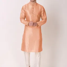 Koshin Ethnic Motifs Embroidered Kurta with Pyjamas-picture-12