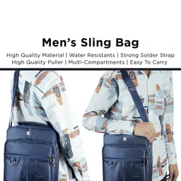 NFI essentials Unisex Solid Messenger Bag image 2