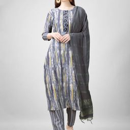 Aika Women Ethnic Motifs Printed Regular Kurti with Trousers & With Dupatta-16