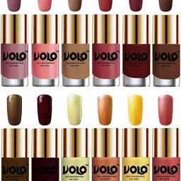 VOLO Set Of 12 Extra Shine Nail Polish- 9.9ml Each-Combo-No-253-54