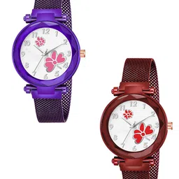 CSAMON Women Dial & Bracelet Style Straps Analogue Watch GR_379 Purple 315 Pink 379 Red Red Dial-picture-29