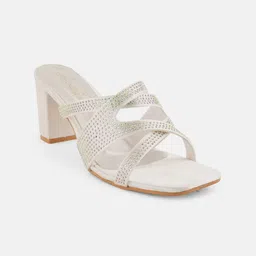 DressBerry Embellished Party Block Sandals-34