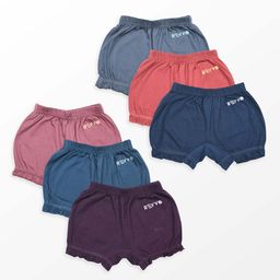 Revvo Junior Girls Pack Of 6 Basic Briefs RJB-304-ASH,RED,NAVY/MAROON,BLUE,PURPLE-picture-35