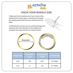 Asthetika Kids Set Of 2 Ghungroo Mirror Thread Bangles image 4