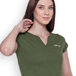 JUMP USA Sweetheart Neck Extended Sleeves Cotton Crop Top-image-76