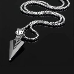 Viansh Silver-Plated Triangular Pendant With Chain-3