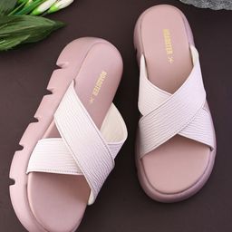 The Roadster Lifestyle Co Women Criss-Cross Open Toe Flats-46