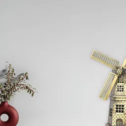 THE QUIRKY HOME Bronze-Toned Holland Wind Mill Replica Miniature Curio Showpiece-image-24