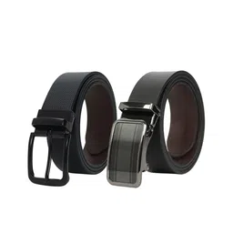 CRUSSET Men Pack Of 2 Leather Formal Belt-picture-42