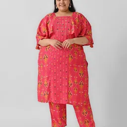 Rustorange Women Printed Kurta with Trousers-picture-48