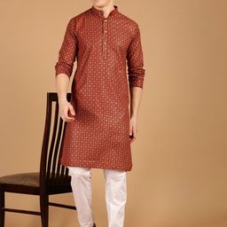 SOJANYA Ethnic Motifs Printed Regular Kurta With Churidar-picture-14