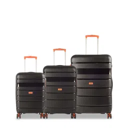 TIMUS Sunlite Set Of 3 Hard-Sided Cabin Medium Large Trolley Bags-5