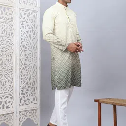 Jompers Men Ethnic Motifs Printed Regular Sequinned Kurta with Pyjamas image 4