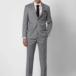 Van Heusen Textured Woolen Slim Fit Single Breasted Notched Collar 2-Piece Formal Suit-image-92