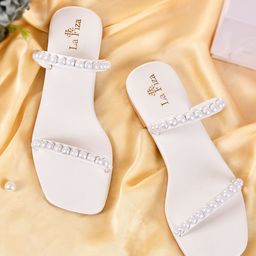 La Fiza Women Embellished Open Toe Flats-picture-18