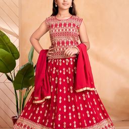 Muhuratam Ready To Wear Poly Georgette Lehenga Choli-image-97