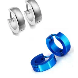 shobhram Unisex Silver Earrings-57