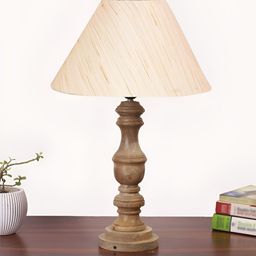Aura Off White Wood Contemporary Abstract Shaped Table Lamp-image-14