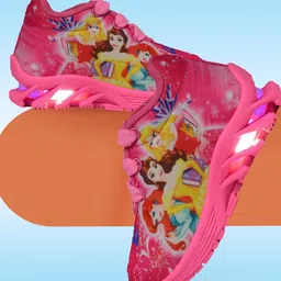 BUNNIES Girls Disney Princess Printed LED Sneakers-23