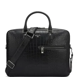 Da Milano Men Textured Leather Laptop Bag-image-12