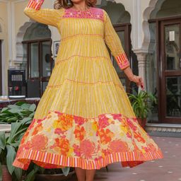Juniper Printed Fit and Flare Maxi Dress-image-74