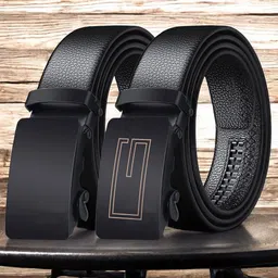 The Roadster Lifestyle Co Men Set Of 2 Textured Belts-image-89