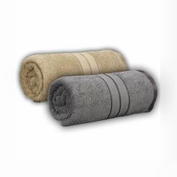 Dollar Green & Olive Green 2 Pieces Cotton 600 GSM Bath Towel-54