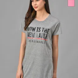 Christy World Women 2 Printed Extended Sleeves T-shirt-image-28